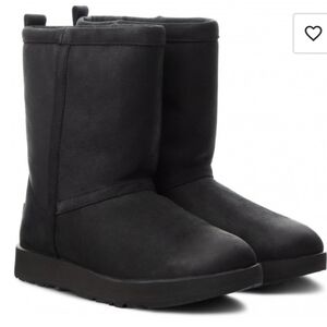 Ugg Australia Women Classic Short L Waterproof Leather Winter boots shoes sz 6